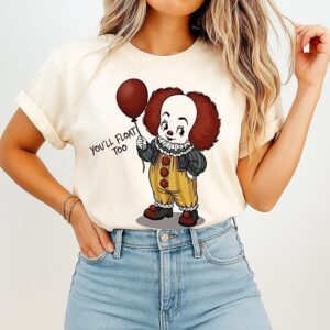 Pennywise You’ll Float Too Clown Halloween T-Shirt