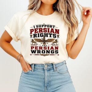 Persian Rights Persian Wrongs Faravahar Lion Symbol T-Shirt