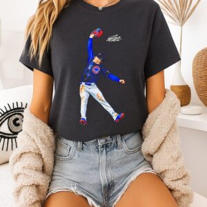 Pete Crow-Armstrong Chicago Cubs Pca Airborne Signature T-Shirt