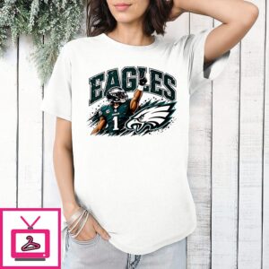 Philadelphia Eagles Quarterback Victory Graphic Football T-Shirt