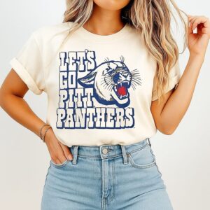 Pittsburgh Panthers Let’s Go Pitt Panthers Illustrated T-Shirt