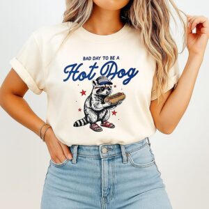 Raccoon Bad Day To Be A Hot Dog T-Shirt