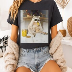 Raccoon Eating Pickles T-Shirt