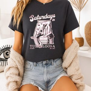 Saturdays In Tuscaloosa Old Row Est 2014 Elephant T-Shirt