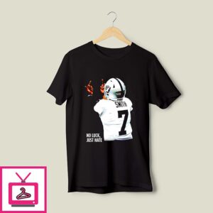 Smith Las Vegas Raiders Middle Finger No Luck Just Hate T-Shirt