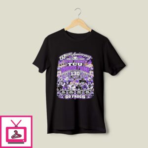 Texas Christian University Horned Frogs Football 130 Years Anniversary 1896-2026 Go Frogs T-Shirt