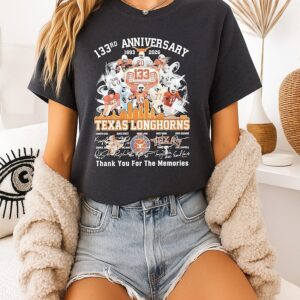 Texas Longhorns 133rd Anniversary Team Collage Thank You For The Memories T-Shirt