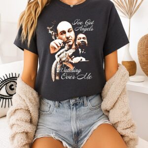 Tony Soprano Martin Luther King Jr And Steve Irwin I’ve Got Angels Watching Over Me T-Shirt