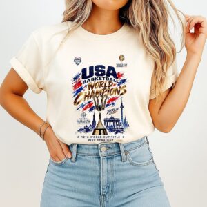 USA Women’s Basketball Fiba World Cup Champions 2026 12th World Cup Title Five Straight T-Shirt