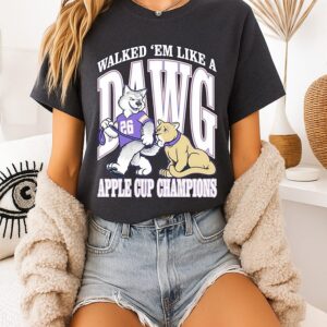 Uconn Huskies Walked ’em Like A Dawg Apple Cup Champions 26 T-Shirt