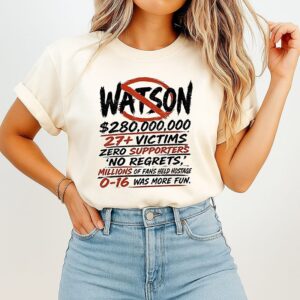 Watson $280000000 27more Victims Zero Supporters No Regrets Graphic T-Shirt
