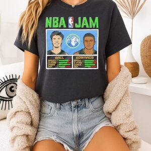 Anthony Edwards And Lamelo Ball Minnesota Timberwolves NBA Jam T-Shirt