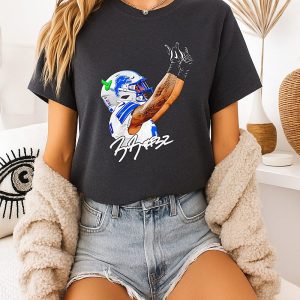 Brian Branch With Signature Middle Finger T-Shirt