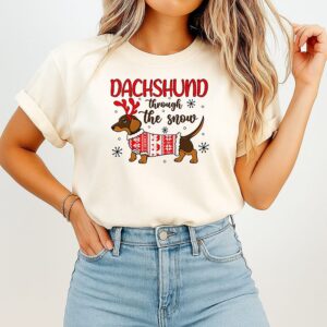 Dachshund Through The Snow Christmas T-Shirt