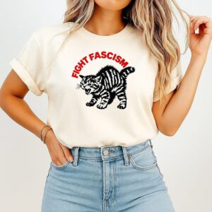 Fight Fascism Grumpy Cat T-Shirt