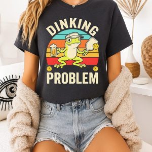 Frog Playing Pickleball Dinking Problem T-Shirt