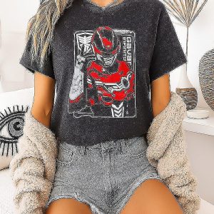Gavan Infinity Red Armor Tactical Suit T-Shirt