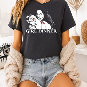 Girl Dinner Vampire Aesthetic Goth Horror T-Shirt