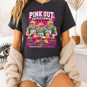 Green Bay Packers Pink Out Tackle Cancer Pink October 2026 T-Shirt