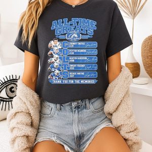 Indianapolis Colts All-Time Greats Players Signatures Thank You For The Memories T-Shirt