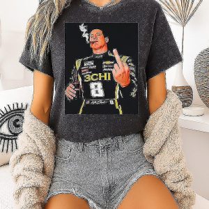 Kyle Busch 3chi Nascar Cup Series 8 Rcr Middle Finger Smoking And Beer T-Shirt