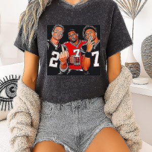 Matt Ryan Michael Vick Bijan Robinson Beer And Smoke T-Shirt