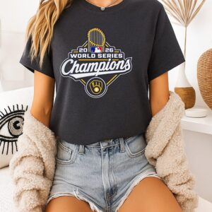Milwaukee Brewers 2026 Mlb World Series Champions Trophy Diamond T-Shirt
