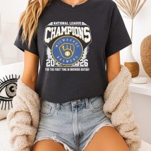 Milwaukee Brewers 2026 National League Champions For The First Time In Brewers History T-Shirt