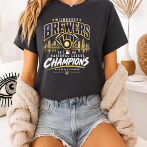 Milwaukee Brewers 2026 Nlcs National League Champions Skyline T-Shirt