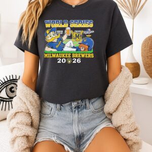 Milwaukee Brewers 2026 World Series Mascot Helmet T-Shirt
