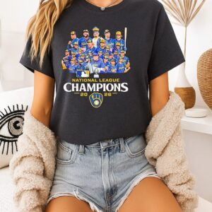 Milwaukee Brewers Baseball 2026 National League Champions Roster T-Shirt