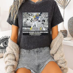 Milwaukee Brewers Garrett Mitchell 2026 National League Championship Series Game Frame T-Shirt