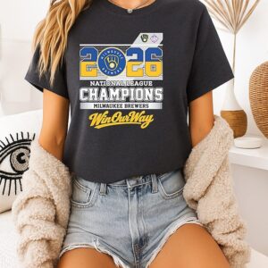 Milwaukee Brewers National League 2026 Champions Win Our Way Logo T-Shirt