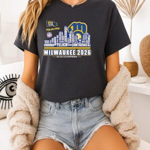 Milwaukee Brewers Nlcs 2026 Champions Players Name City Skyline T-Shirt