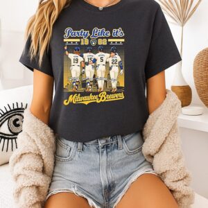 Milwaukee Brewers Party Like It’s 1982 Signatures City Skyline T-Shirt