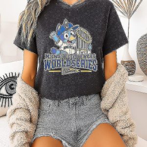 Milwaukee Brewers World Series Champions 2026 Bluey Holding Trophy T-Shirt