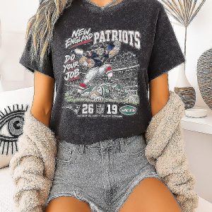 New England Patriots 26 19 Win Over New York Jets Game Day 2026 Mascot T-Shirt