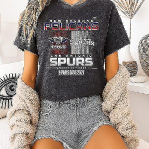 New Orleans Pelicans Vs. San Antonio Spurs 2027 NBA Global Games Paris T-Shirt