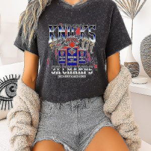 New York Knicks 2026 NBA Finals Champions Banner Raising T-Shirt