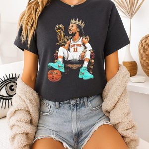 New York Knicks Jalen Brunson With Crown And Trophy T-Shirt