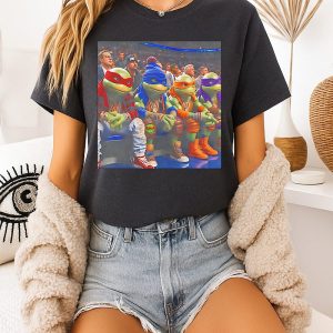 New York Knicks X Teenage Mutant Ninja Turtles Illustration T-Shirt