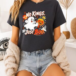 No Kings Just Boo Donald Trump Halloween Ghost T-Shirt
