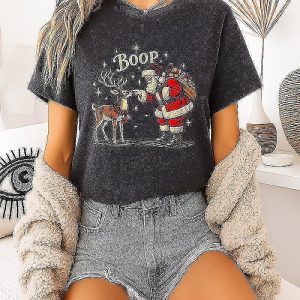 Santa Claus Boop Rudolph The Red-Nosed Reindeer T-Shirt