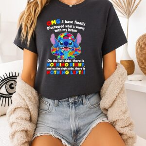 Stitch Brain Discovery Quote Nothing Right On The Left Nothing Left On The Right T-Shirt