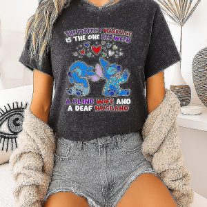 Stitch The Perfect Marriage Between A Blind Wife And A Deaf Husband T-Shirt