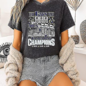 Tampa Bay Rays American League Champions 3-Time 2008 2020 2026 Players Name City Skyline T-Shirt