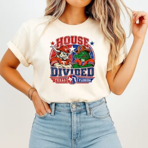 Texas Longhorns Florida Gators House Divided Rivalry T-Shirt