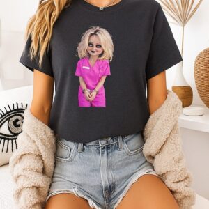 Tiffany Valentine The Bride Of Chucky Handcuffs T-Shirt