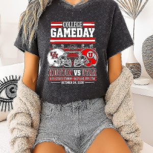 Utah Utes Vs. Houston Cougars Football 2026 College Gameday Helmets Stadium T-Shirt