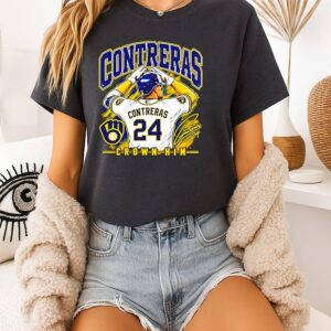 William Contreras Crown Him Milwaukee Brewers No 24 Catcher Signature T-Shirt